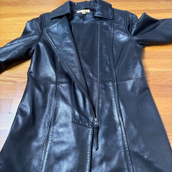 Katherine Kelly Lambs Leather Trench - Picture 10 of 15
